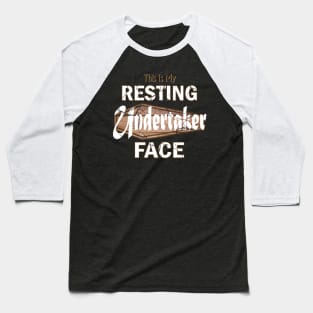 Resting Undertaker Face Funny Coffin Baseball T-Shirt